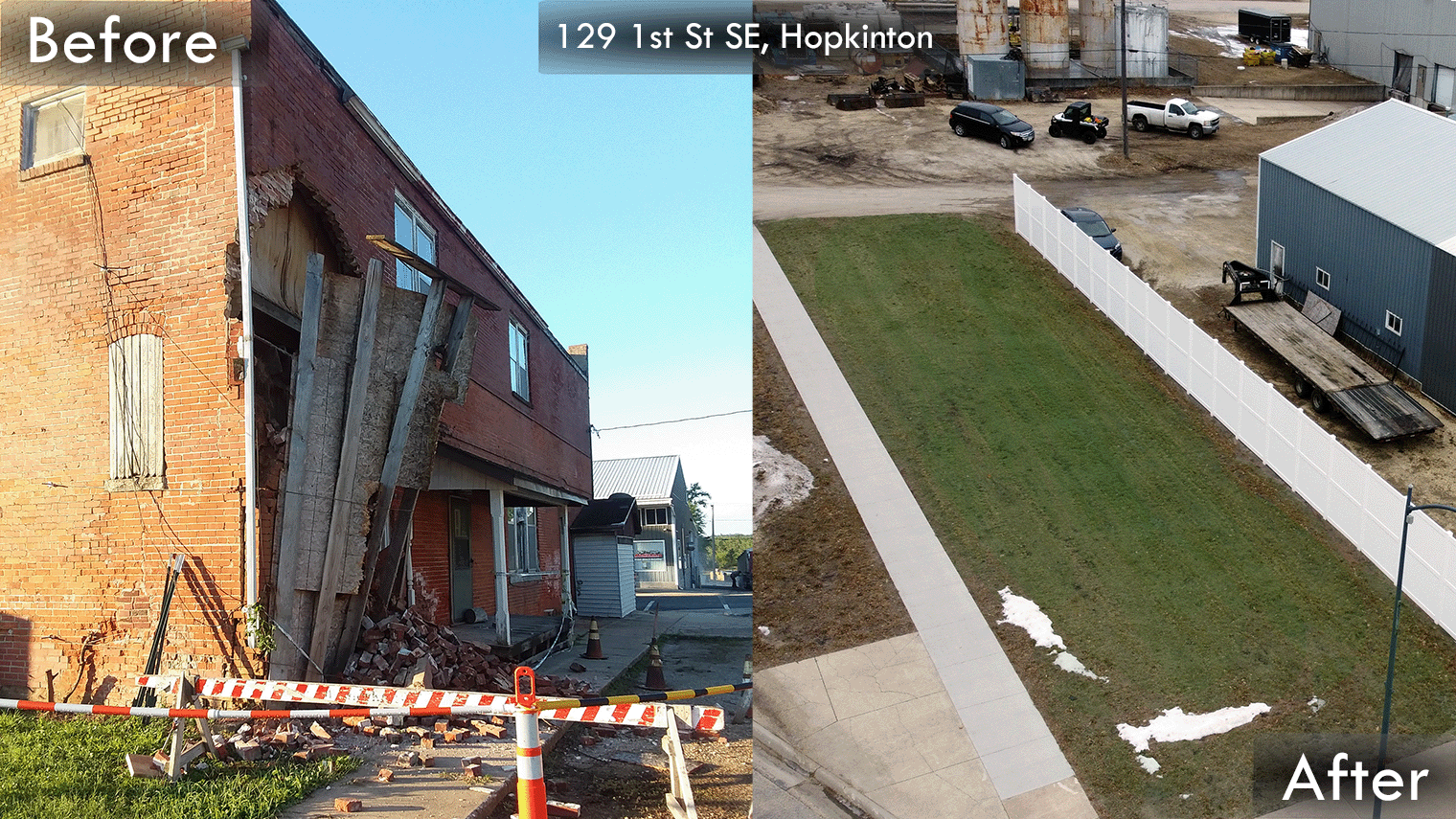129 1st St SE Hopkinton Before & After